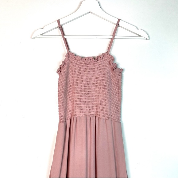 Reformation Ceylon Smocked Top Maxi Dress in Blush Pink Size XS - Picture 7 of 14